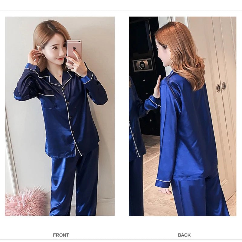 Women’s Luxury Silk and Polyester Pajama Set - Image 7